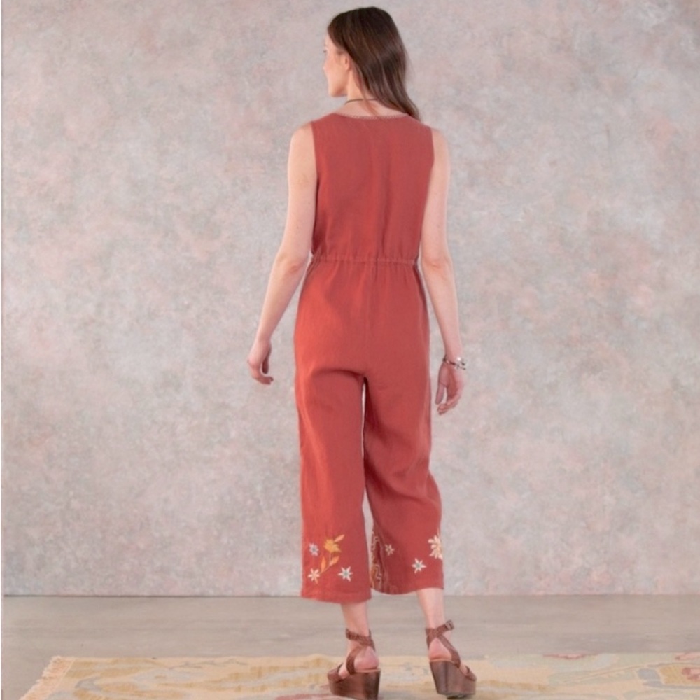 Johnny Was “Elia Linen Tie Jumpsuit”. New with tags! - Picture 3 of 8